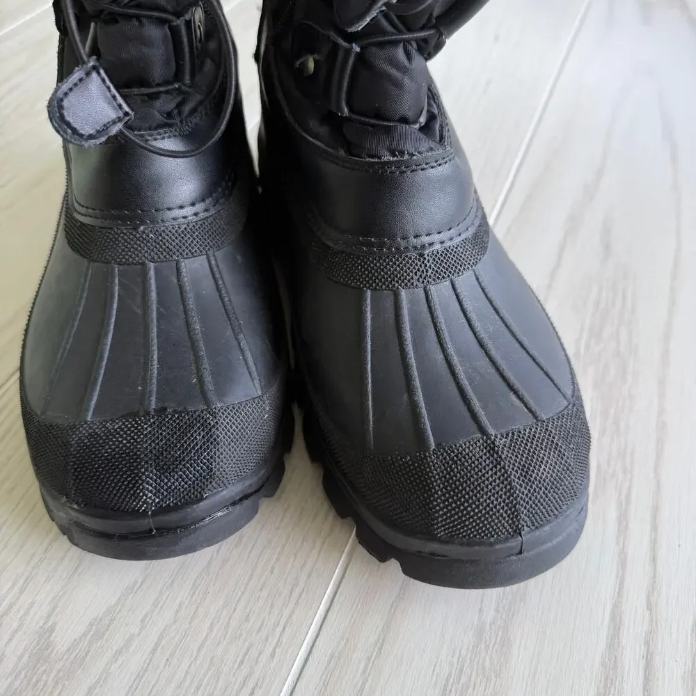 Dream Pairs Black Faux Fur Waterproof Snow Boots Women’s Size 6